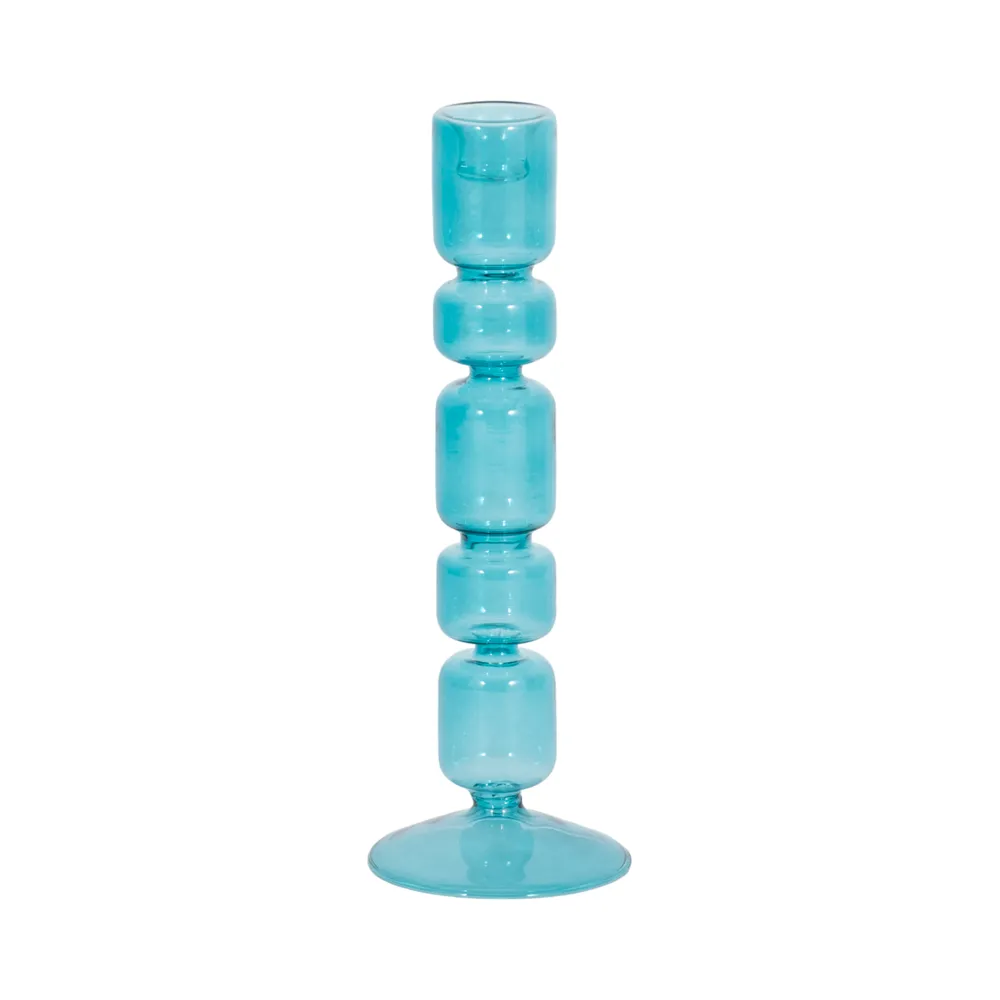 ISLE BLUE CANDLE HOLDER 10 (IN)
