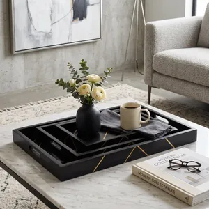 VINSONVIEW SET OF 3 BLACK TRAY 2 (IN) 13