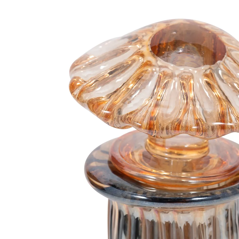 IVYCREST ORANGE GLASS VASE 14 (IN)
