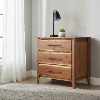 Heartland Walnut Three Drawer Chest - Premium