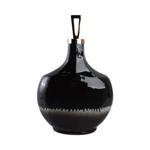 ELMONTGROVE BLACK GLASS VASE 20 (IN) 1
