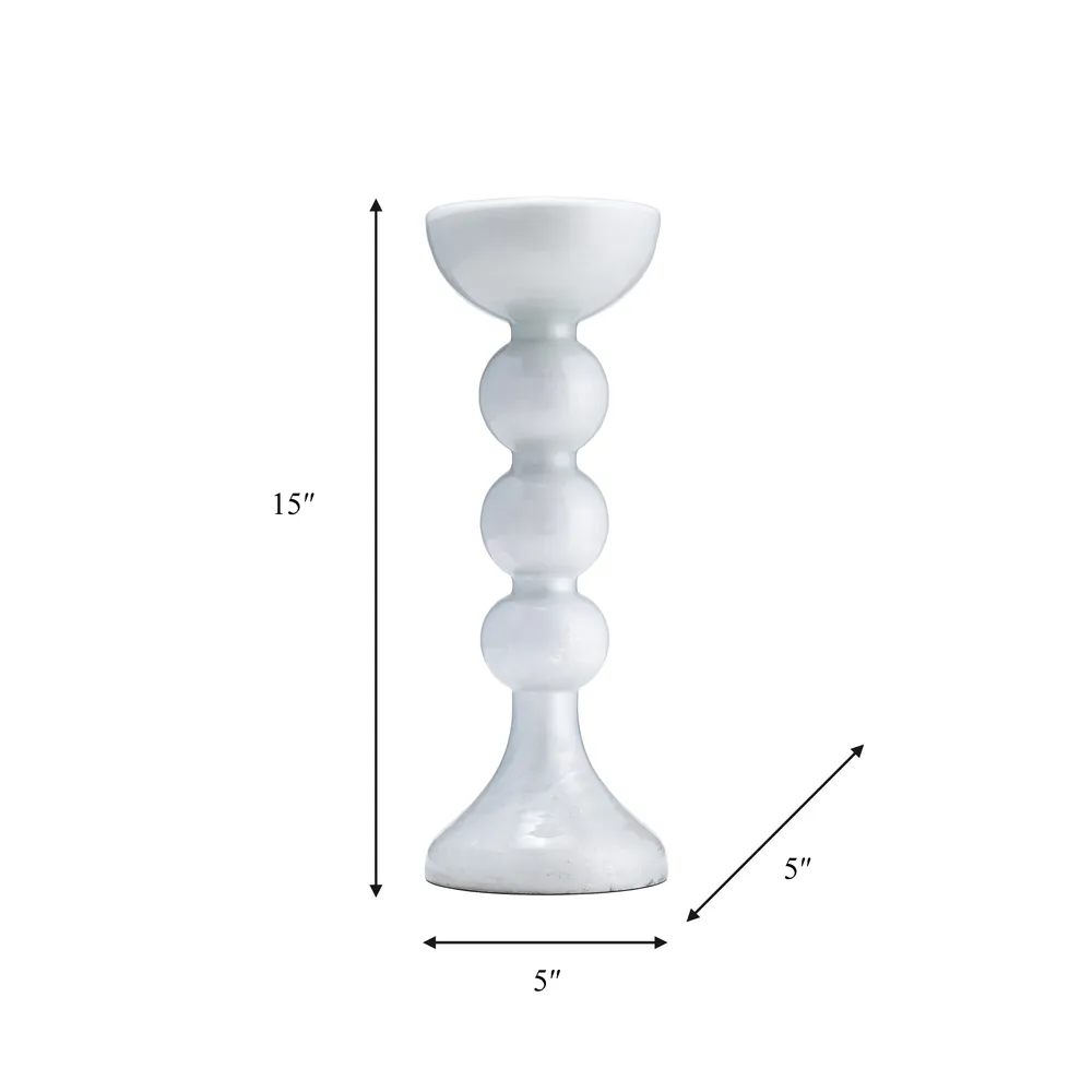 BECKETTOAK CLEAR CANDLE HOLDER 15 (IN)