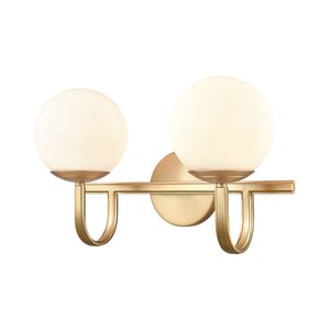 Caroline 16'' Wide 2-Light Vanity Light - Brushed Gold 3