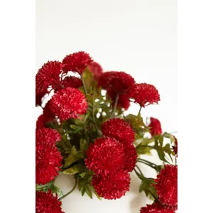 Bundle of 7 Artificial Red Ball Dahlias 8