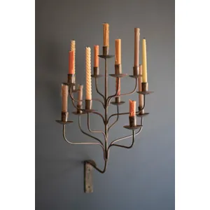 Iron 13 Taper Wall Candelabra 4