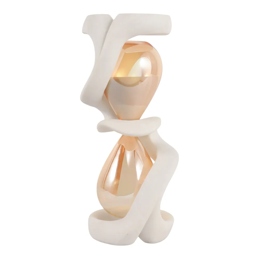 TESSSIDE WHITE HOURGLASS 13 (IN)