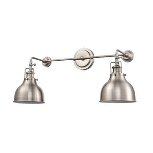 Skillet 12'' High 2-Light Sconce - Satin Nickel 2