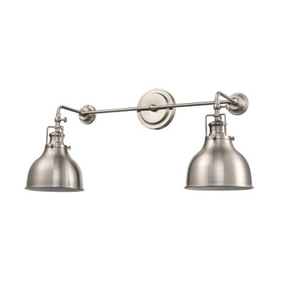 Skillet 12″ High 2-Light Sconce - Satin Nickel