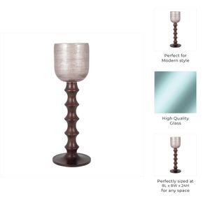 HENLEYSTONE PINK GLASS 24 (IN) 9