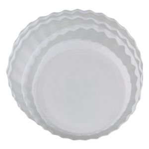 AXELBURN WHITE GLASS VASE 11 (IN) 8