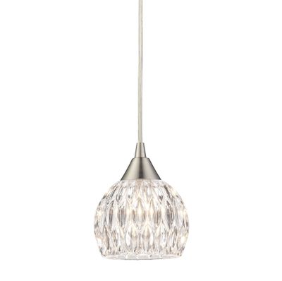 Kersey 5″ Wide 1-Light Mini Pendant - Satin Nickel