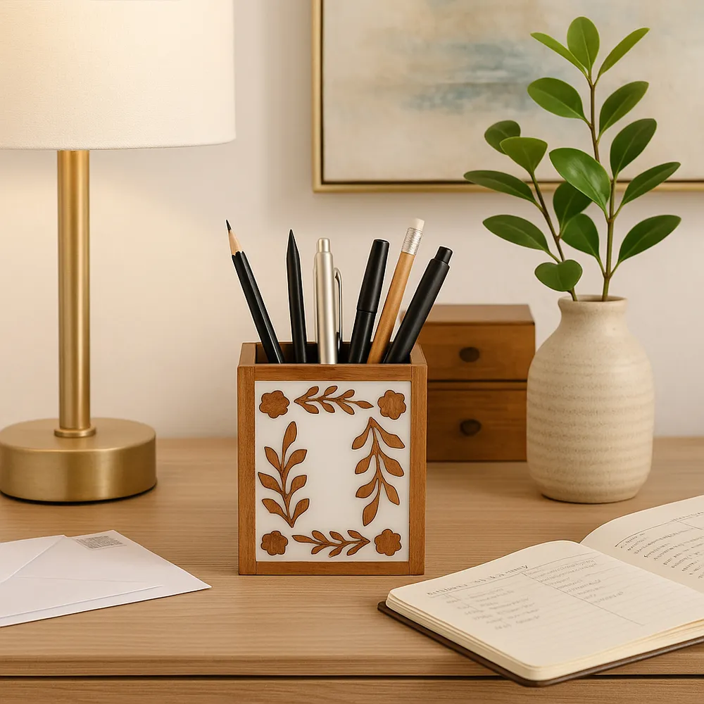 DRAKEHAM BROWN PENCIL CUP 4 (IN)