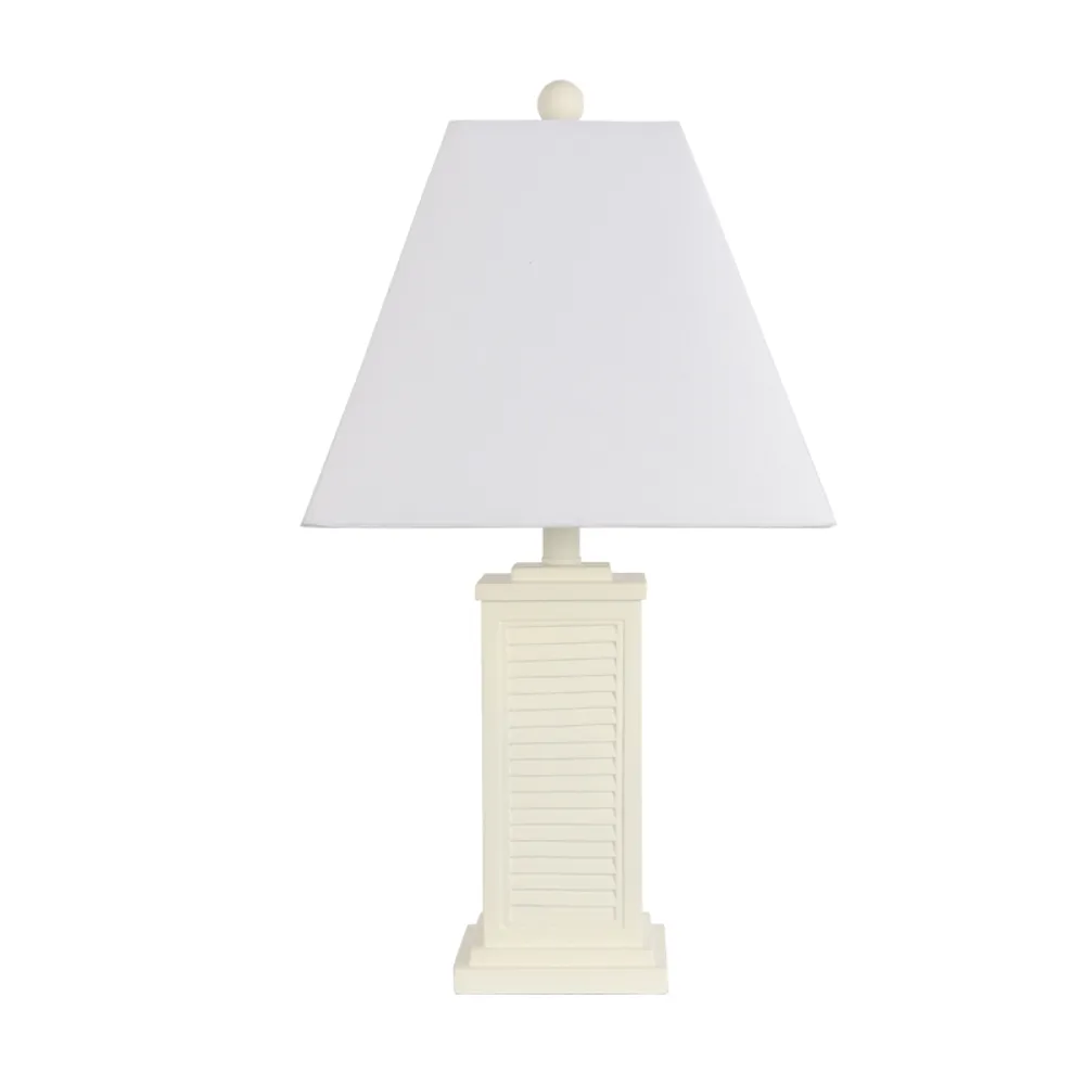 24" CREAM SHUTTER STYLE LAMP