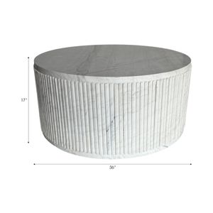 CHESTERLAKE WHITE COFFEE TABLE 17 (IN) 9