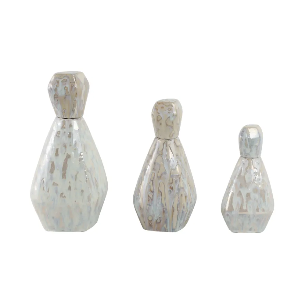 GIFFORDCLIFF SET OF 3 GRAY VASES 13 (IN)