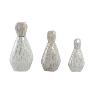 GIFFORDCLIFF SET OF 3 GRAY VASES 13 (IN) 3