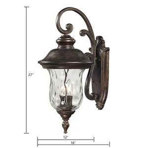 Lafayette 27'' High 3-Light Outdoor Sconce - Regal Bronze 2