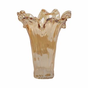 CLAYMORE BROWN GLASS VASE 15 (IN) 4