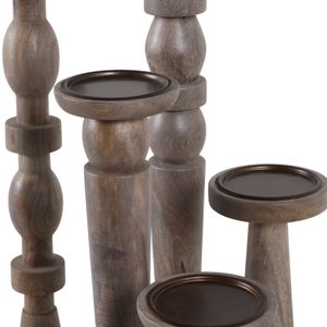 MERCERMOOR SET OF 5 BROWN CANDLESTICK 22 (IN) 6