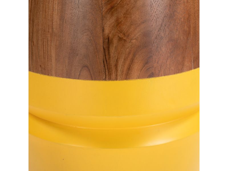 Tornos Side Table Walnut & Yellow 6