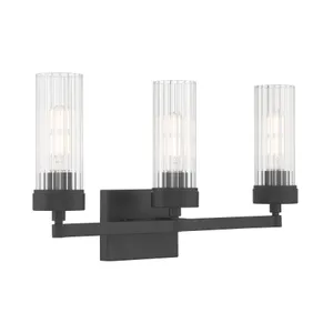 Lida 21″ Wide 3-Light Vanity Light - Matte Black 1