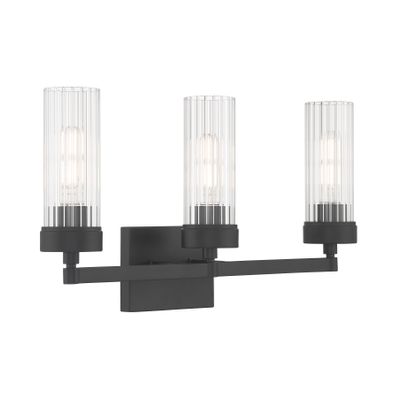Lida 21″ Wide 3-Light Vanity Light - Matte Black