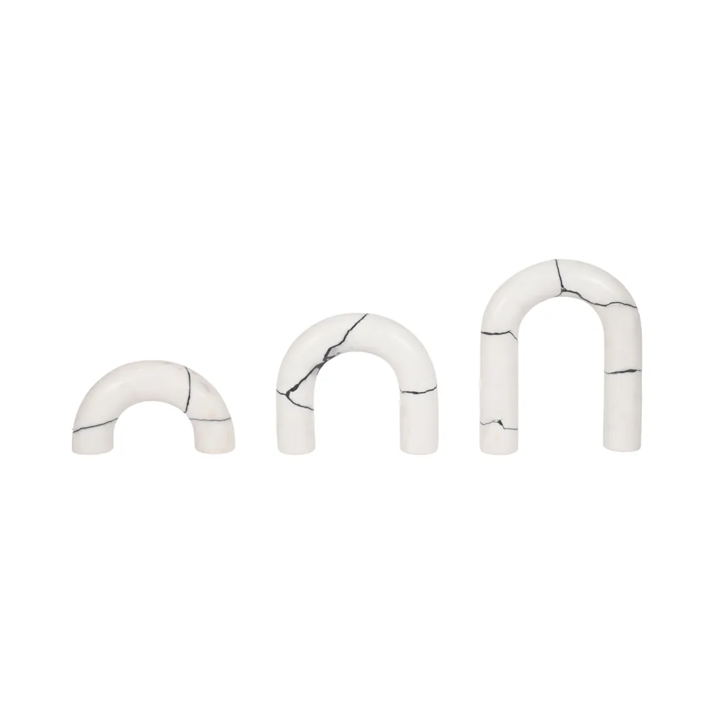 SYLVANOAK SET OF 3 WHITE DECOR 10 (IN)