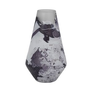 LEONASTONE WHITE GLASS VASE 11 (IN) 4