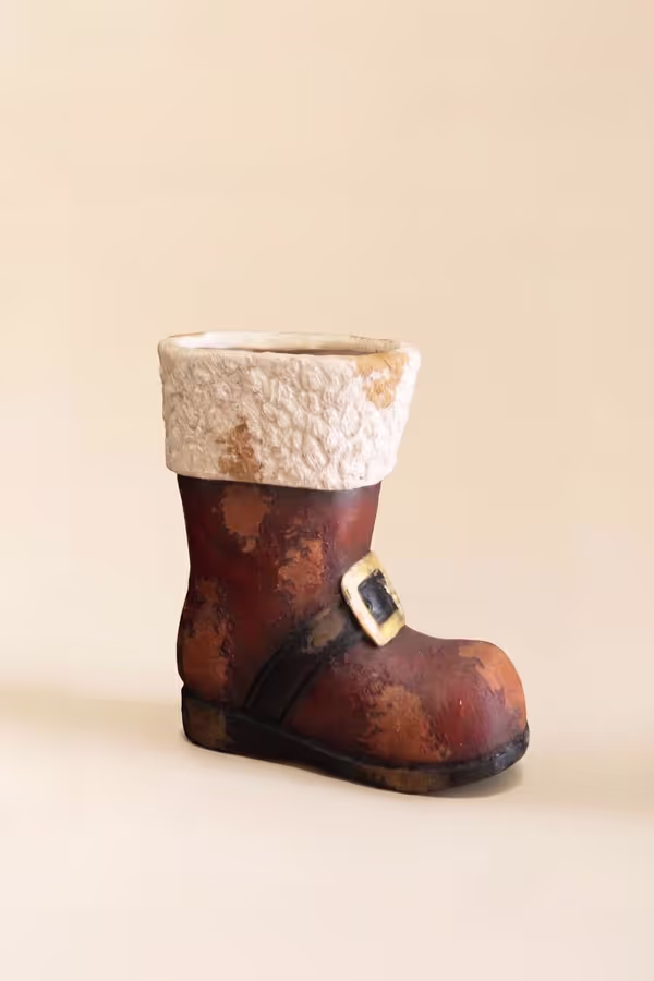 Faux Concrete Santa Boot