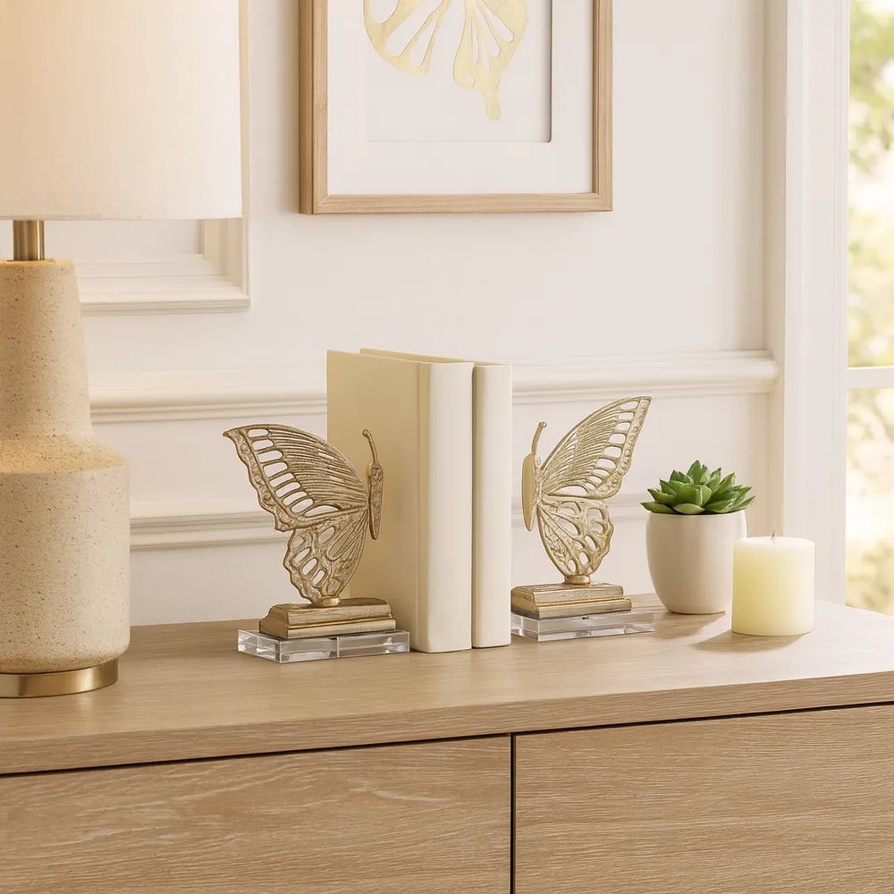 ARLOWCREST SET OF 2 GOLD DECOR 9 (IN)