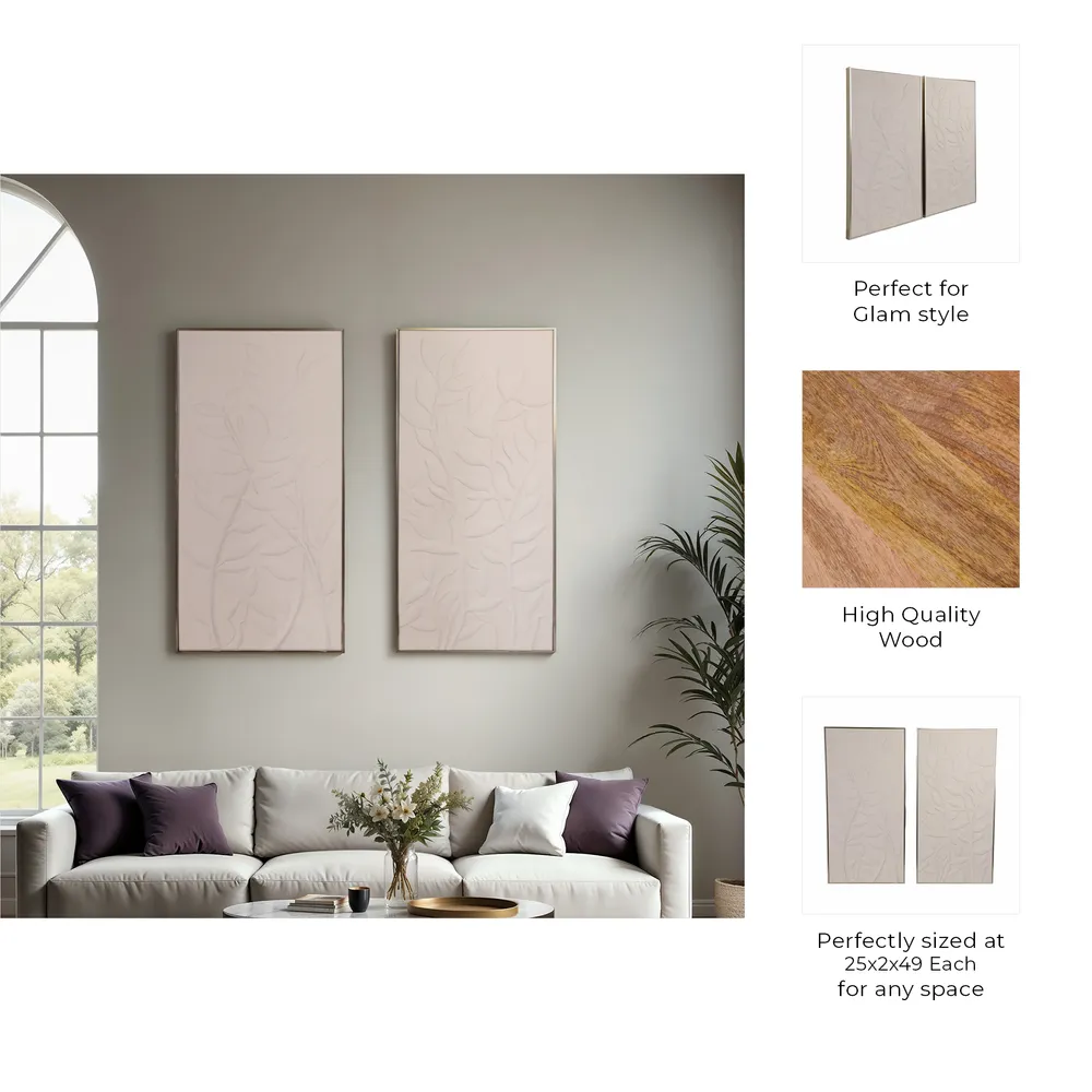 GLENNSTONE SET OF 2 WHITE ART 49 (IN)