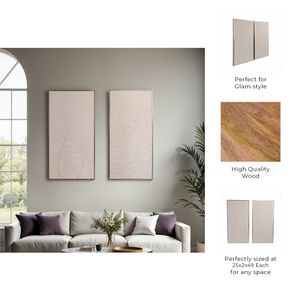 GLENNSTONE SET OF 2 WHITE ART 49 (IN) 8