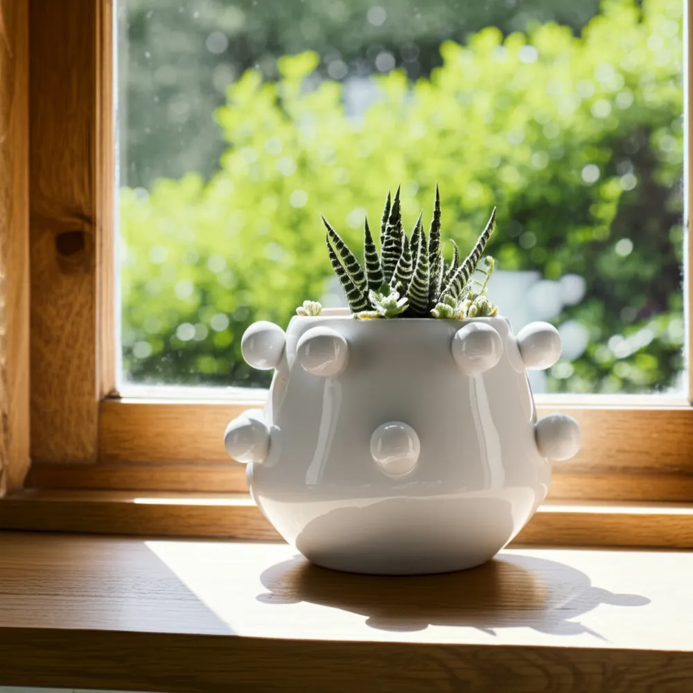 NELSONHAM WHITE PLANTER 6 (IN)