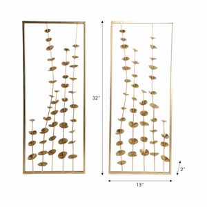 LANDONMOOR SET OF 2 GOLD METAL WALL 32 (IN) 8