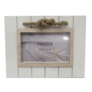 9" WHITE FRAME WITH ROPE KNOT 1