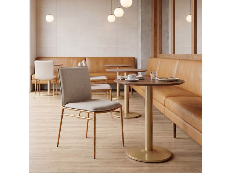 Nordvest Dining Chair Beige & Gold 11