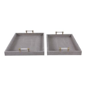 HARPERPORT SET OF 2 GRAY TRAY 3 (IN) 5