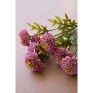 Bundle of 7 Artificial Purple Ball Dahlias 6