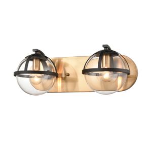 Davenay 16'' Wide 2-Light Vanity Light - Satin Brass 2