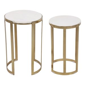 PEARLBEACH SET OF 2 WHITE TABLE 23 (IN) 5