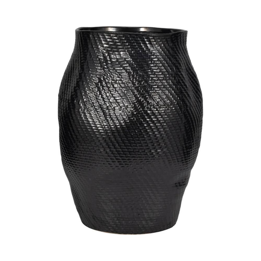 CLARAPARK BLACK VASE 21 (IN)
