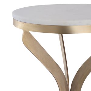 Rowe Accent Table - Aged Brass 4