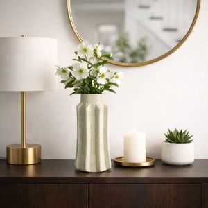 BAKERHAVEN TAUPE VASE 14 (IN) 2
