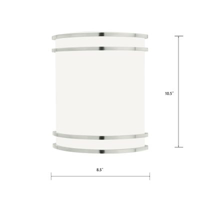 Parallel 10.6'' High 1-Light Sconce - Brushed Nickel