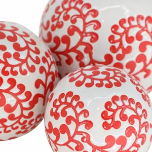 ALBAMILL SET OF 3 RED ORBS 6 (IN) 4