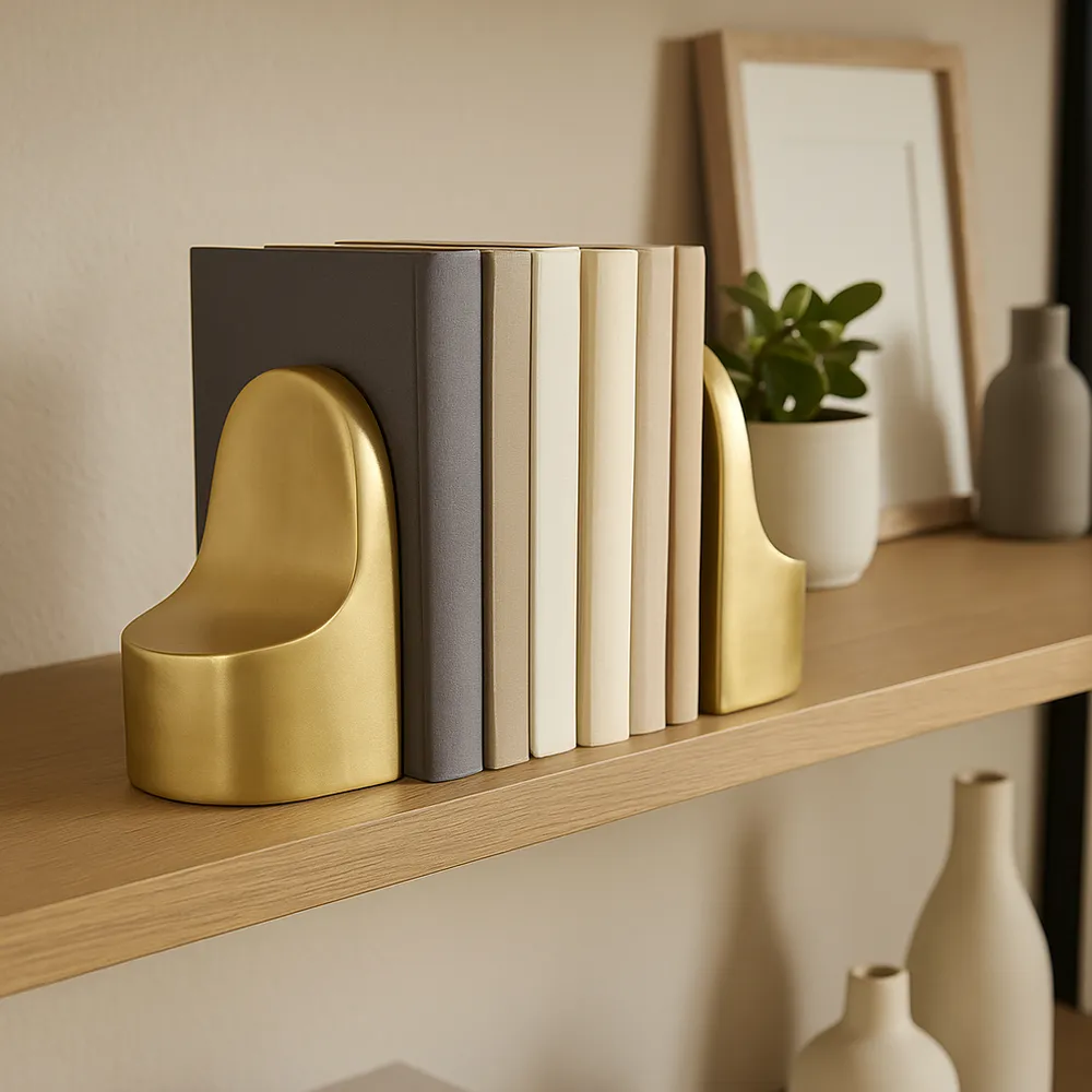 ORRBAY SET OF 2 GOLD BOOKENDS 7 (IN)