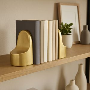 ORRBAY SET OF 2 GOLD BOOKENDS 7 (IN) 11