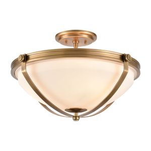 Connelly 19'' Wide 3-Light Semi Flush Mount - Brass 1