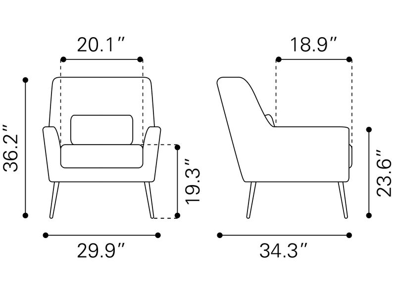 Ontario Accent Chair Vintage Brown 11