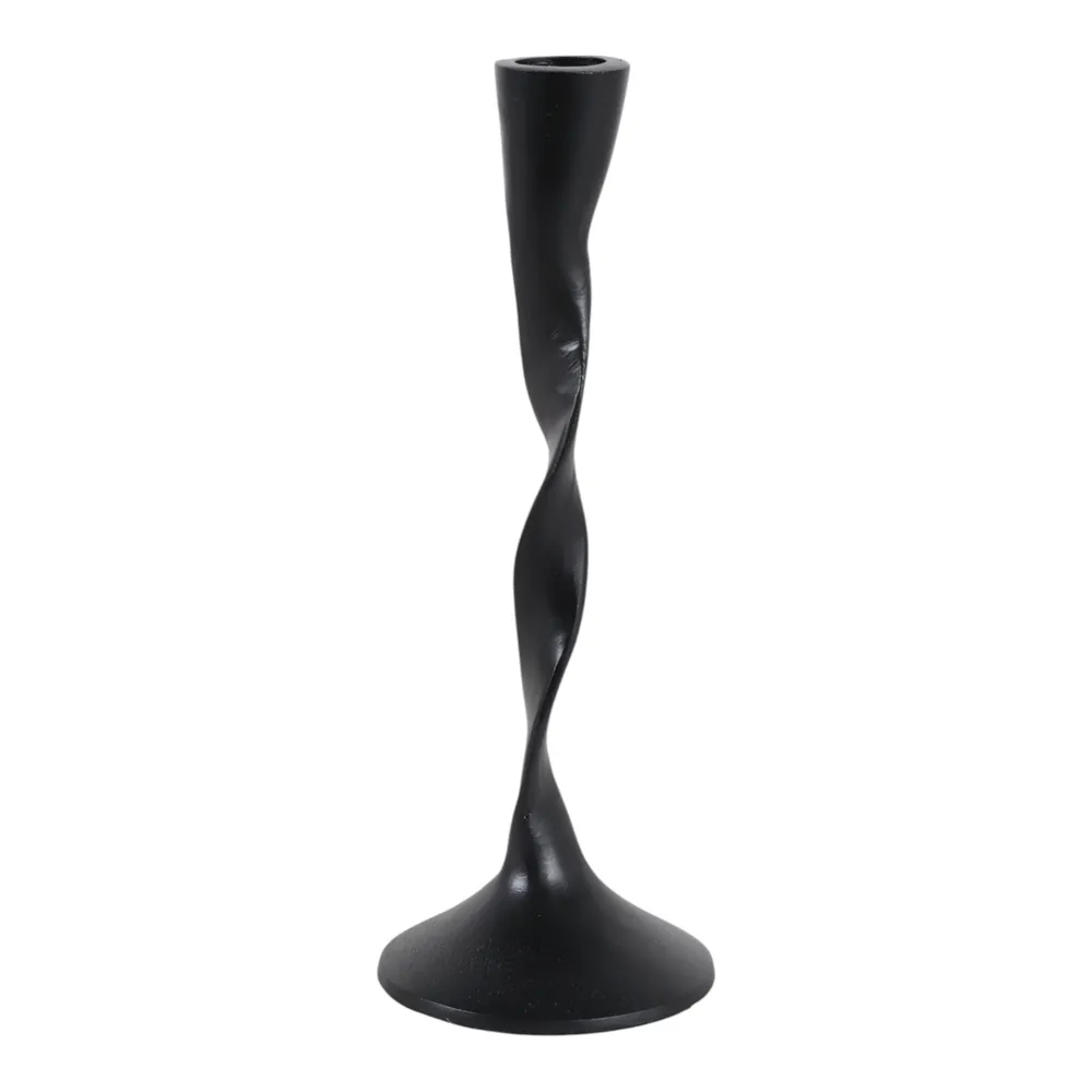 ELMONTVALE BLACK CANDLE HOLDER 9 (IN)